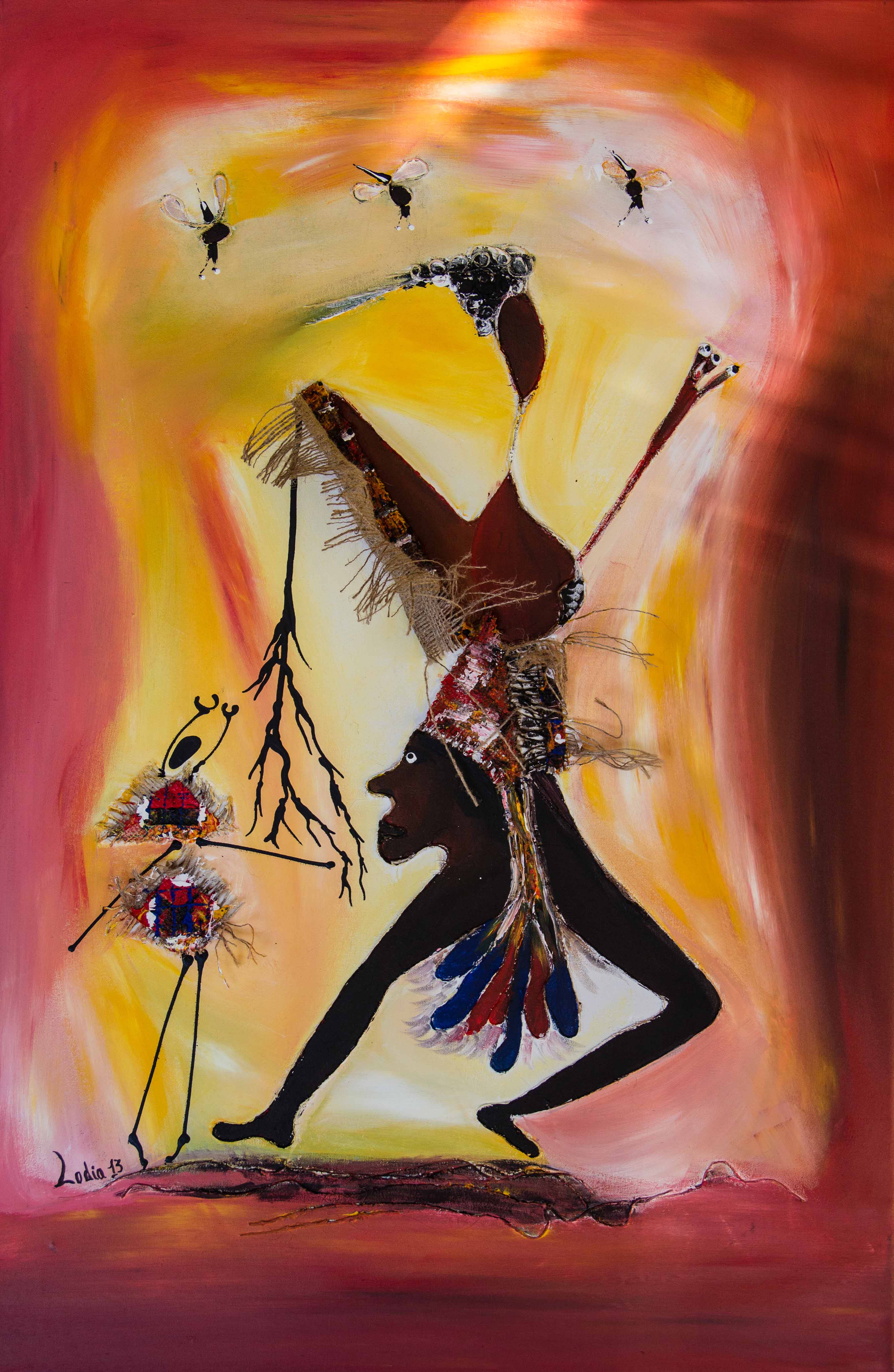 Collage danser mixed media